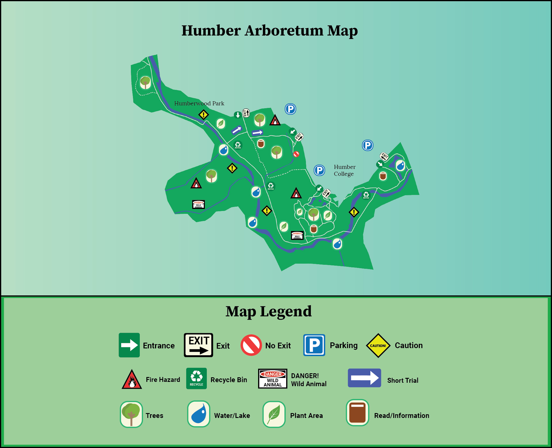 Humber Arboretum Map